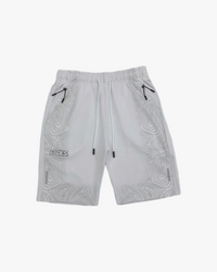 White Pattern Floes Shorts