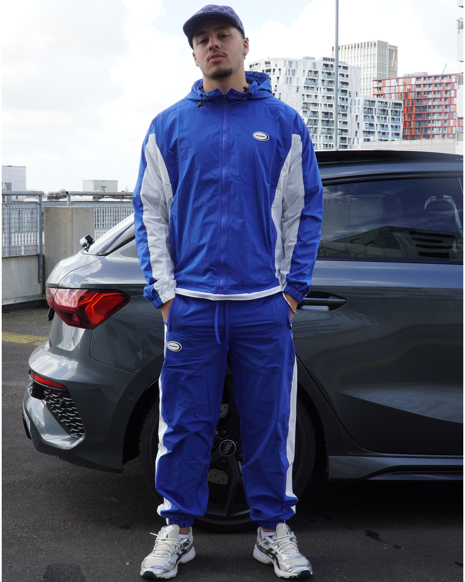 Floes Blue Hooded Track Jacket
