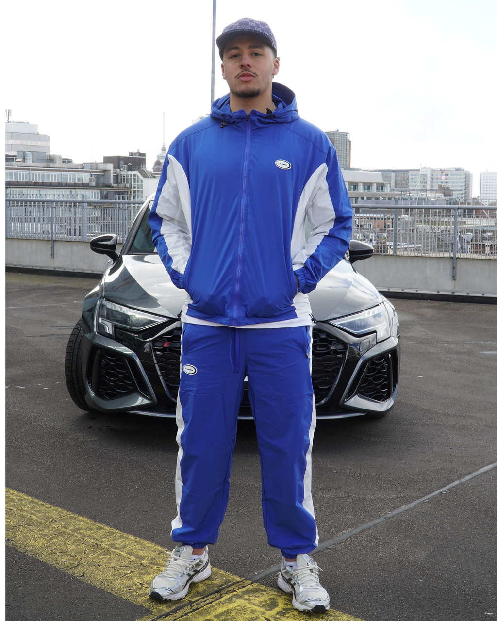 Floes Blue Hooded Track Jacket