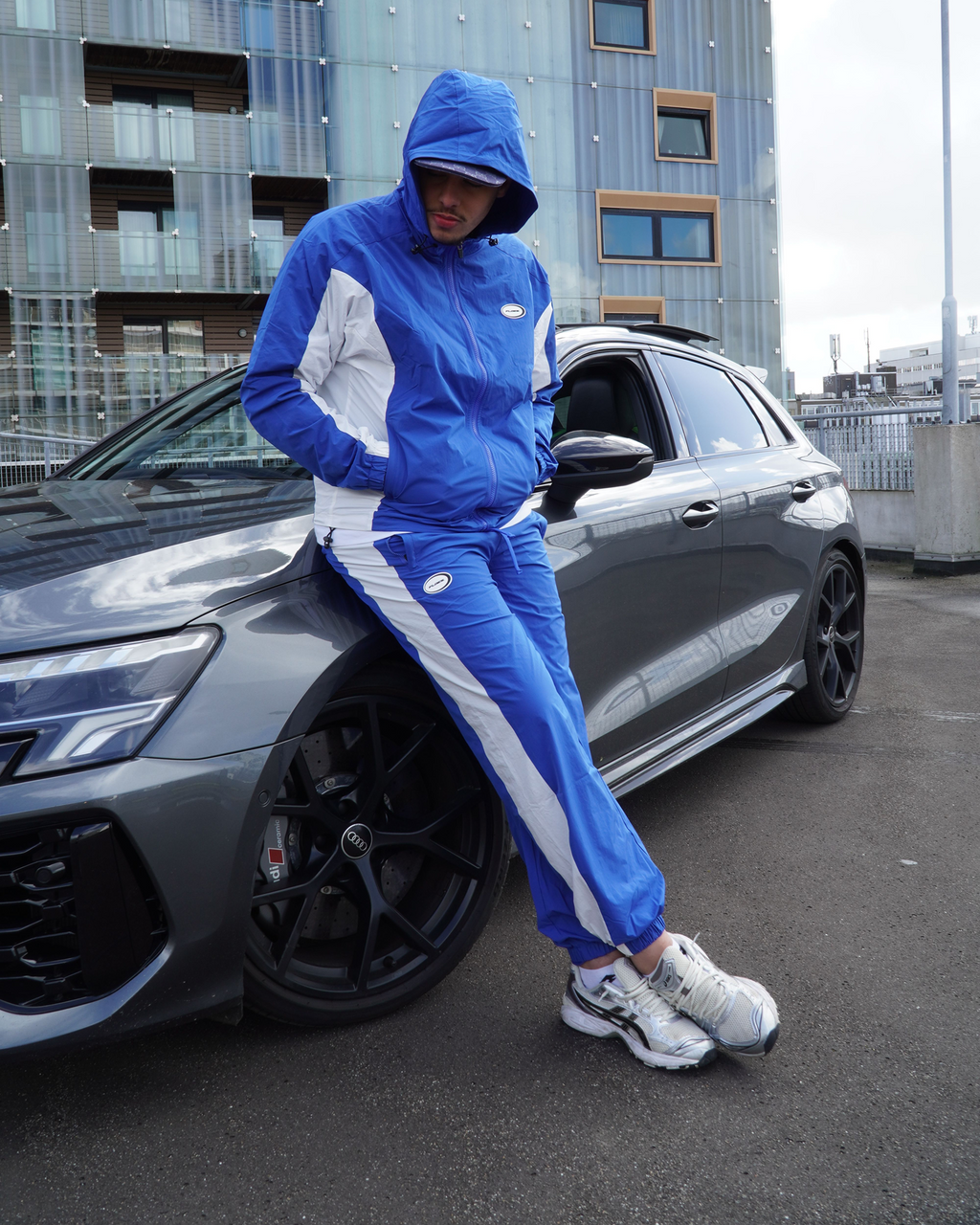 Floes Blue Hooded Track Jacket